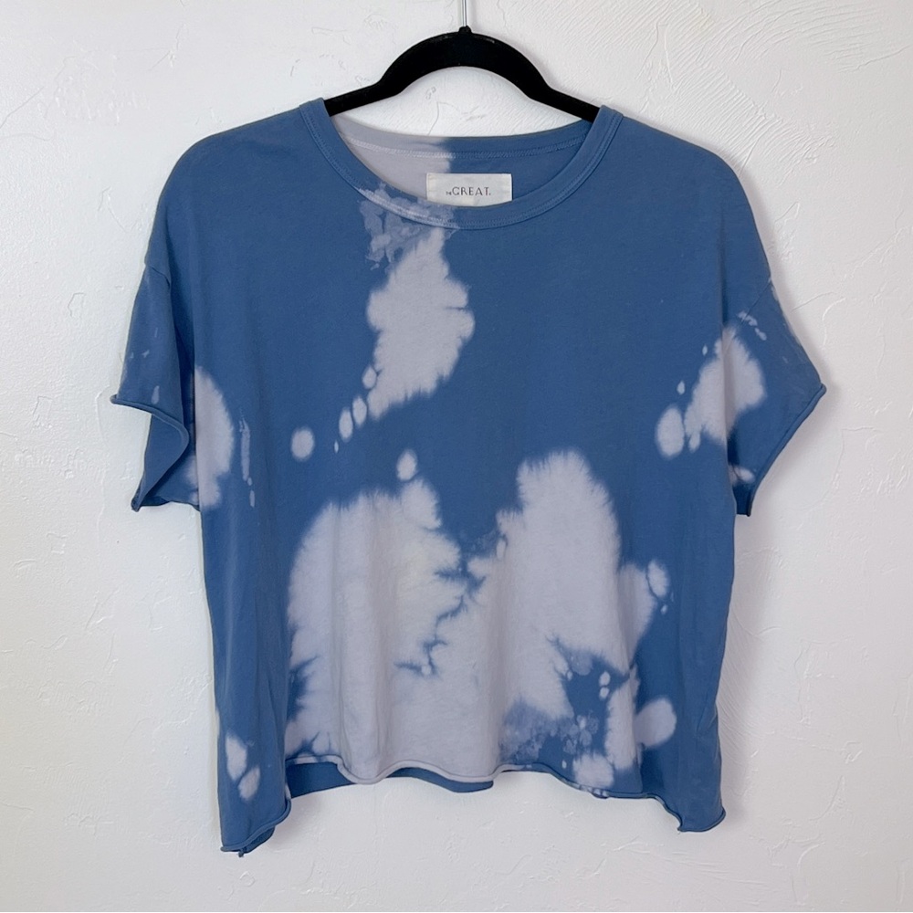 THE GREAT. Cotton Cropped T-Shirt Sz. 1